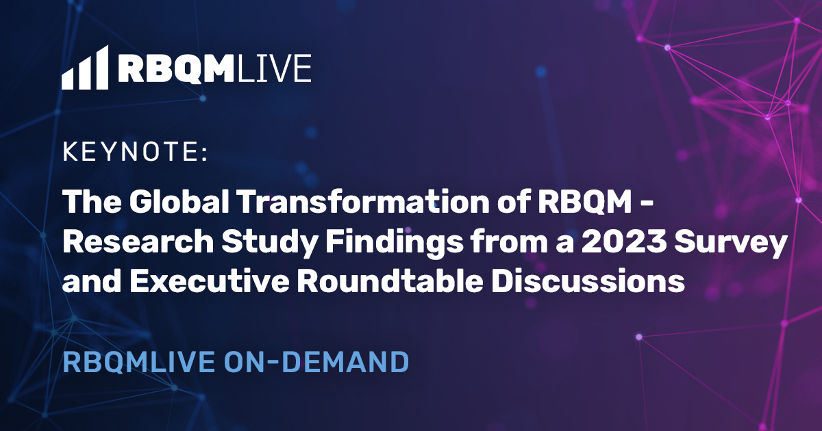 RBQMLive 2023: Global Transformation of RBQM CluePoints